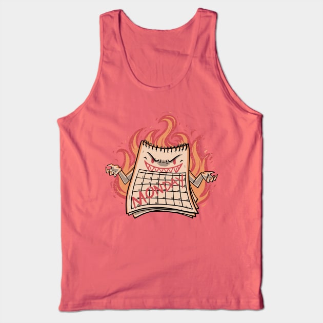 Here Comes Monday - Horror Funny Hell Gift Tank Top by eduely